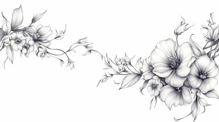 Fototapeta premium drawing floral design illustration