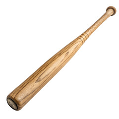 Wooden baseball bat isolated on transparent background