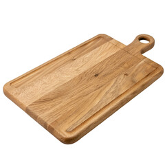 Fototapeta premium Wooden cutting board isolated on transparent background
