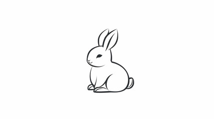 Fototapeta premium simple drawing of a rabbit illustration