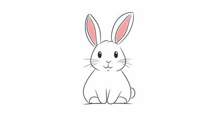 Obraz premium simple drawing of a bunny illustration