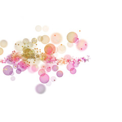 Colorful Bokeh Effect with Vibrant Circles on Black Background