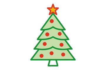 christmas tree vector illustration