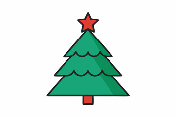 christmas tree vector illustration