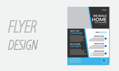 Creative and modern business flyer template, abstract business flyer and creative design, business promotion flyer layout. Brochure design, cover, annual report, poster, flyer vector template design.