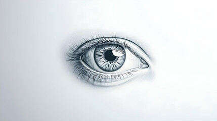 drawing of an eye in pencil illustration