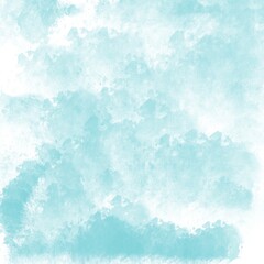 Abstract Dry On Dry Multi Hue Sky Blue Paint Brush Texture.Neutral light colored empty space background illustration.Watercolor art background Texture.wet wash splash watercolor background painting