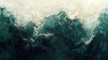 Fototapeta premium Abstract ocean painting, textured waves