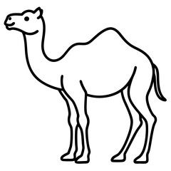 Sleek Camel Single-Stroke Vector Illustration