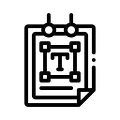 typography line icon