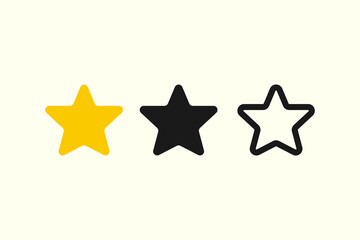 Star simple icon. Rating star. Review star. Vector