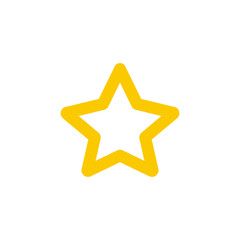 Star simple icon. Rating star. Review star. Vector illustration