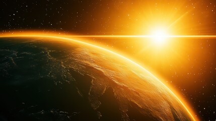 Obraz premium Planet earth viewed from outer space.