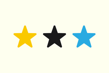 Rating star. Review star. Vector. Star simple icon.
