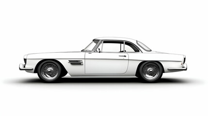 Obraz premium simple car drawing illustration