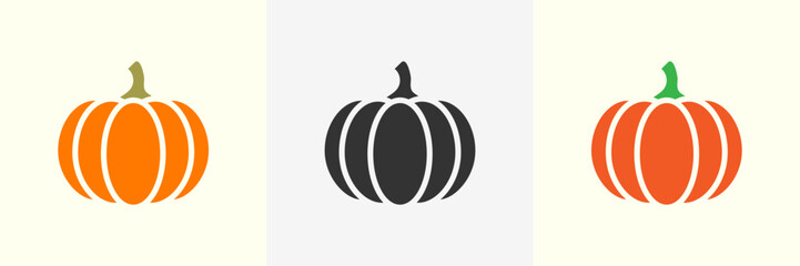 Simple pumpkin icon vector, pumpkin sign