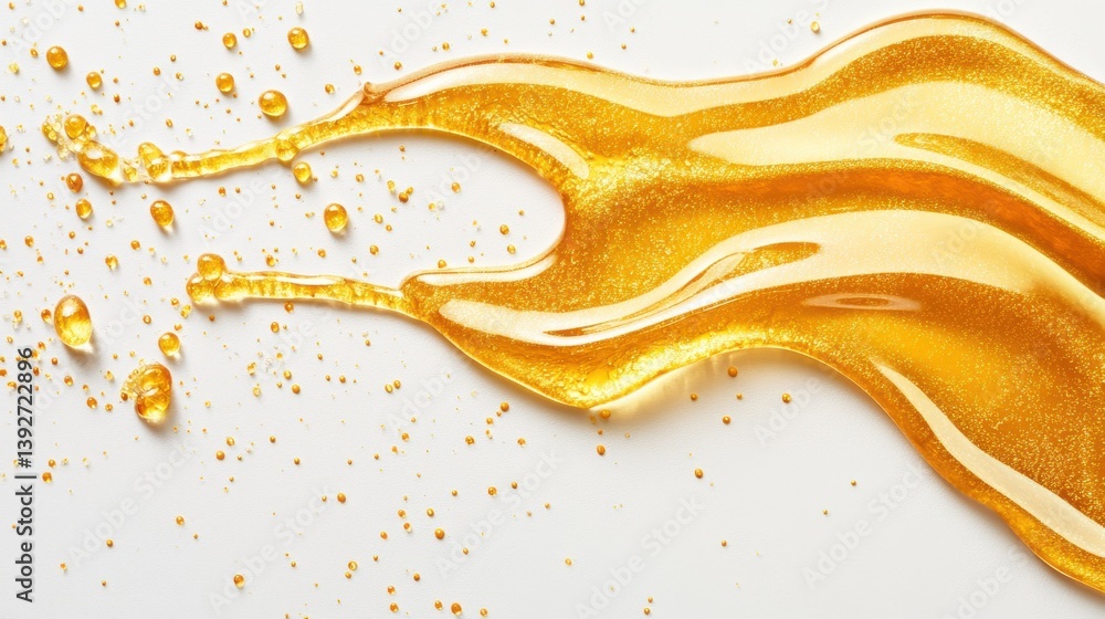 Aufkleber liquid splashing elegantly onto a pristine white surface creating dynamic water effects in an artist