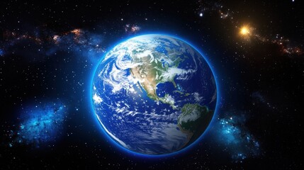 Obraz premium Planet earth viewed from outer space.
