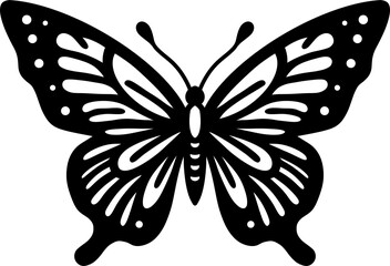 Butterfly silhouette isolated