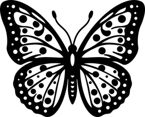 black and white butterfly