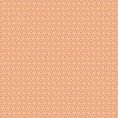 Small pink, purple, brown polka dots on a muted orange, peach background Abstract geometric fabric pattern Simple rustical style