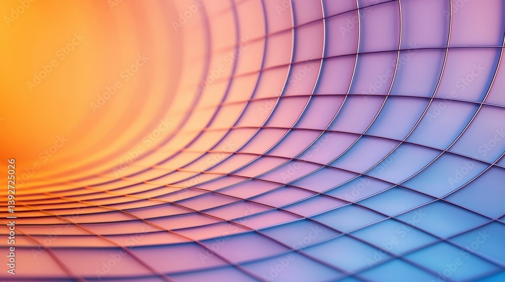 Poster abstract grid pattern with translucent layers in vibrant colors for modern backgrounds