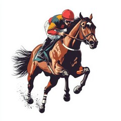 Horse Racing Illustration