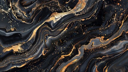 Luxurious Marble Texture with Golden Veins: The Ultimate Presentation of Luxury! The picture focuses on the delicate texture of marble. Against a warm base color, golden veins wind through, like flowi