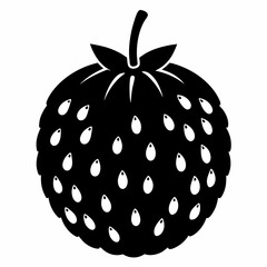 Soursop black silhouette vector