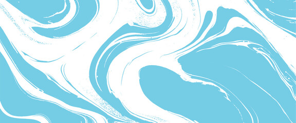 Vector style blue realistic liquid marble brush grunge	