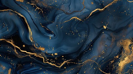Luxurious Marble Texture with Golden Veins: The Ultimate Presentation of Luxury! The picture focuses on the delicate texture of marble. Against a warm base color, golden veins wind through, like flowi