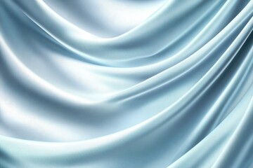 Obraz premium A smooth, flowing fabric in a soft, pale blue hue creates a sense of elegance and tranquility through its gentle draping.