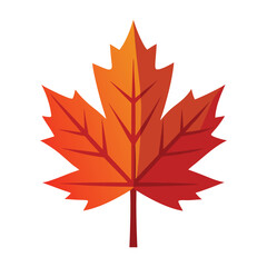 A vector illustration of Maple Leaves isolated on white background