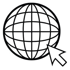 globe with arrow