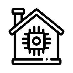 smart home line icon