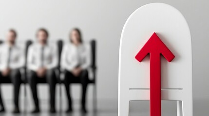 Business Workplace Office Harassment Red arrow indicating progress in a meeting.
