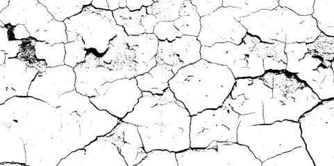 Abstract old wall grunge black and white concreate crack scratch in the floor grunge texture background.