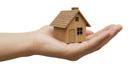 Isolated Small House on a Hand