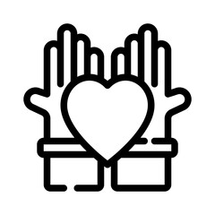 silhouettes line icon