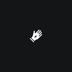 Glove icon logo flat vector design