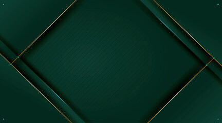 Creative gradient background design | Abstract background with line, neon, 3d shape for banner, decoration, futuristic, frame, corporate | Presentation background with hunter green color