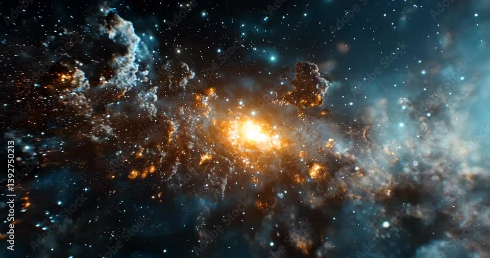 Wall mural expansive cosmic explosion unfolds in vibrant nebulae and starfield across deep space