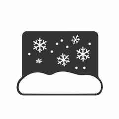 Blizzard - Vector icon, isolated on white background  -  