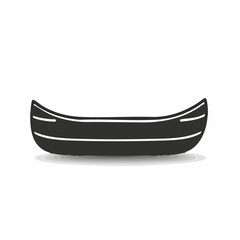 Canoe - Vector icon, isolated on white background  -  