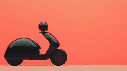 Futuristic hover scooter concept powered by electric energy, nextgeneration urban transport blending innovation and style