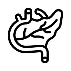 pancreas line icon