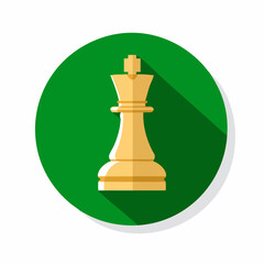Chess Piece - Vector icon, isolated on white background  -  