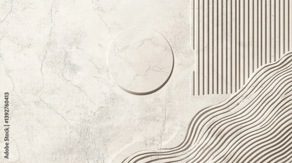 Poster a minimal texture design featuring minimalist line art engravings.
