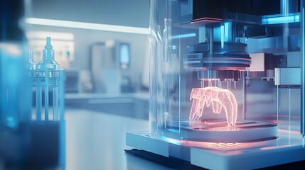Advanced 3d printer machine creating medical implants and prosthetics for innovative healthcare solutions