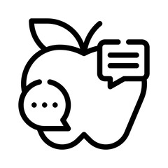 apple line icon